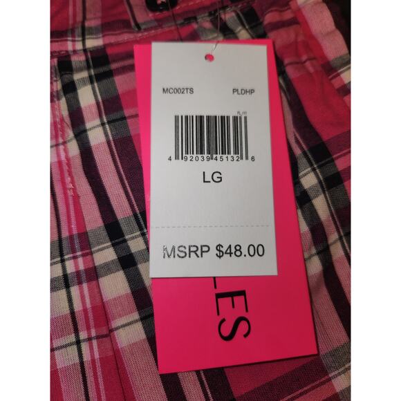 NWT With Jules Big Girls Pleated Plaid Mini Skirt Pink LG - Picture 5 of 8